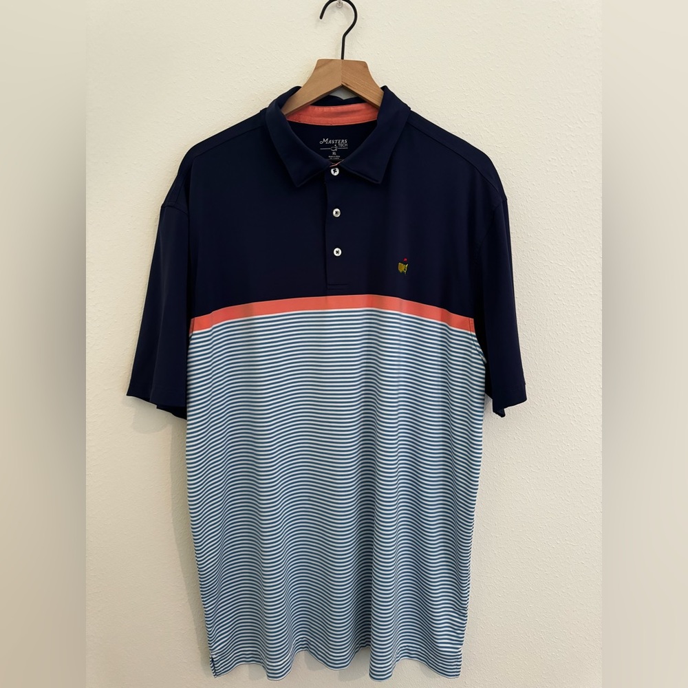 Masters XL. Golf polo.  Small visible mark on front of shirt. Please see photos.